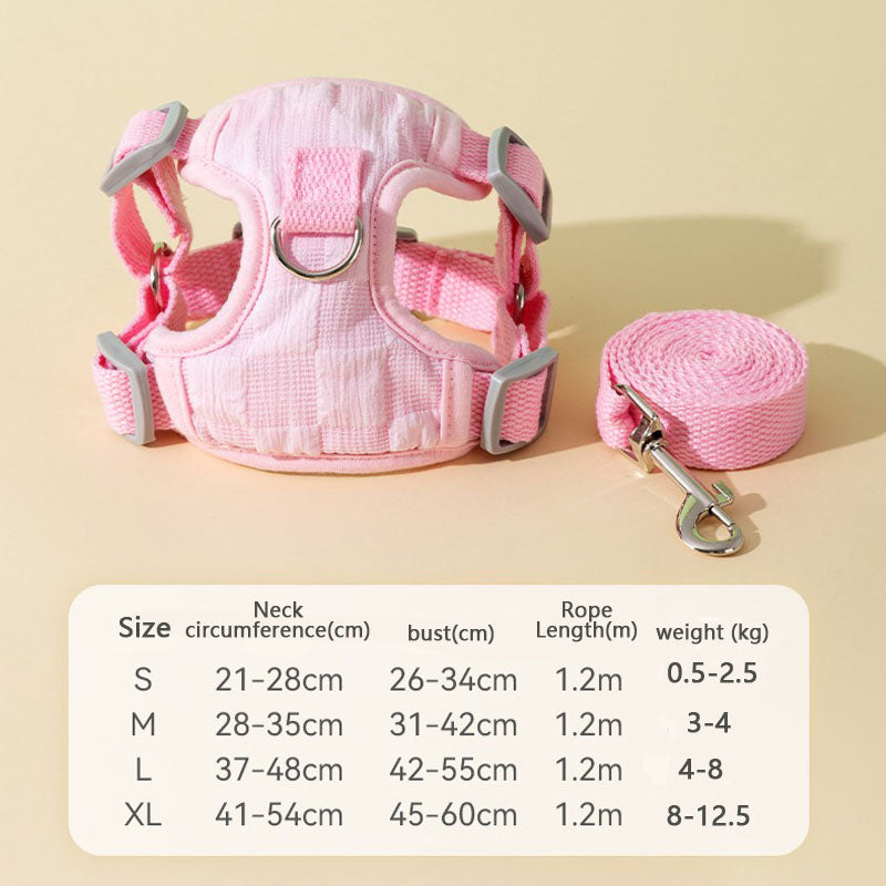 Cartoon Style Vest Style Dog Chain For Dogs Cats canrusupet