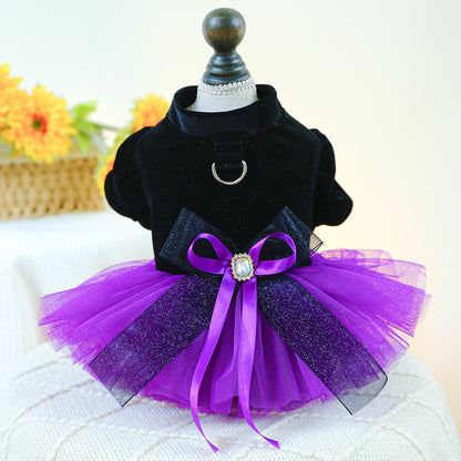 Dog Or Cat Clothes Little Witch Wedding Dress - canrusupet