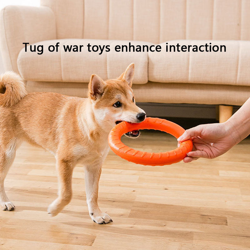 Bouncy Tug Ring Frisbee Dog Toys - Durable Chew-Proof canrusupet