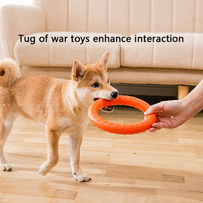 Bouncy Tug Ring Frisbee Dog Toys - Durable Chew-Proof canrusupet