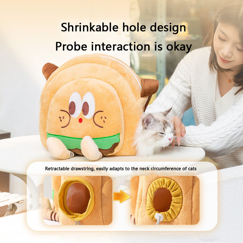 Pet Carrier Bag For Dogs - Cozy Winter Crossbody Backpack canrusupet