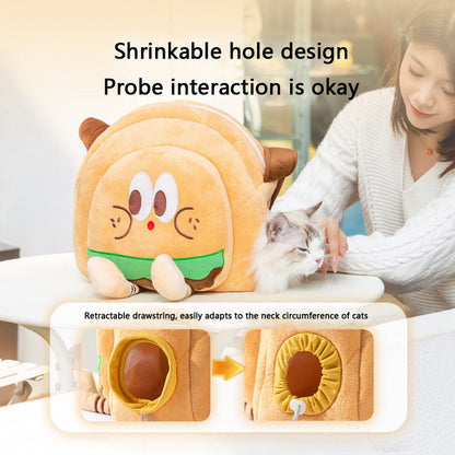 Pet Carrier Bag For Dogs - Cozy Winter Crossbody Backpack canrusupet