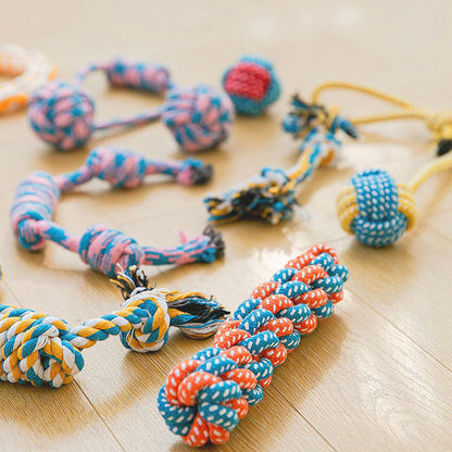 Durable Rope Dog Chew Toys For Small/Medium Dogs Training canrusupet