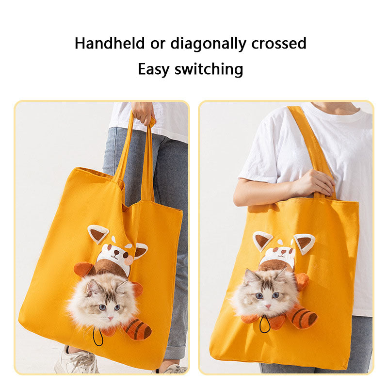 Pet Carrier Bag For Dogs - Crossbody, Peek Window,All-Season canrusupet