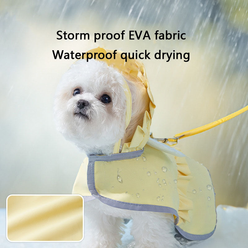 Candy-Colored Waterproof Dog Raincoat For Small Dogs canrusupet