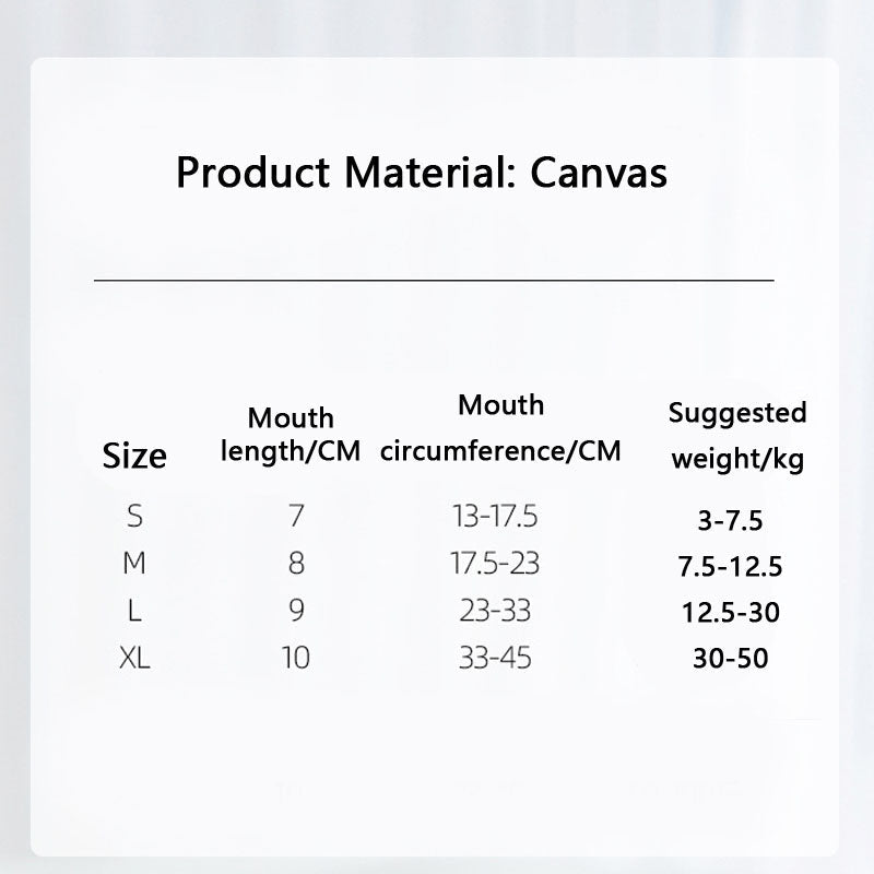 Adjustable Dog Muzzle Used For Large And Small Dogs canrusupet