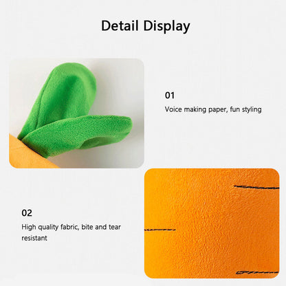 Squeaky Carrot Dog Toy - Chew-Proof Durable Dog Chew Toys canrusupet