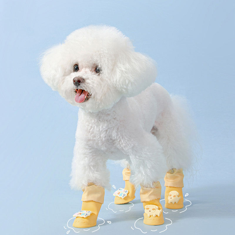Gaobang Design Silicone Material Rain Boots For Small Dogs canrusupet