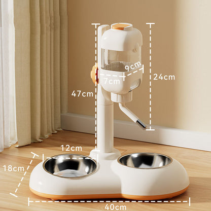 Adjustable Drinking Fountain Cat Bowls For Integrated canrusupet