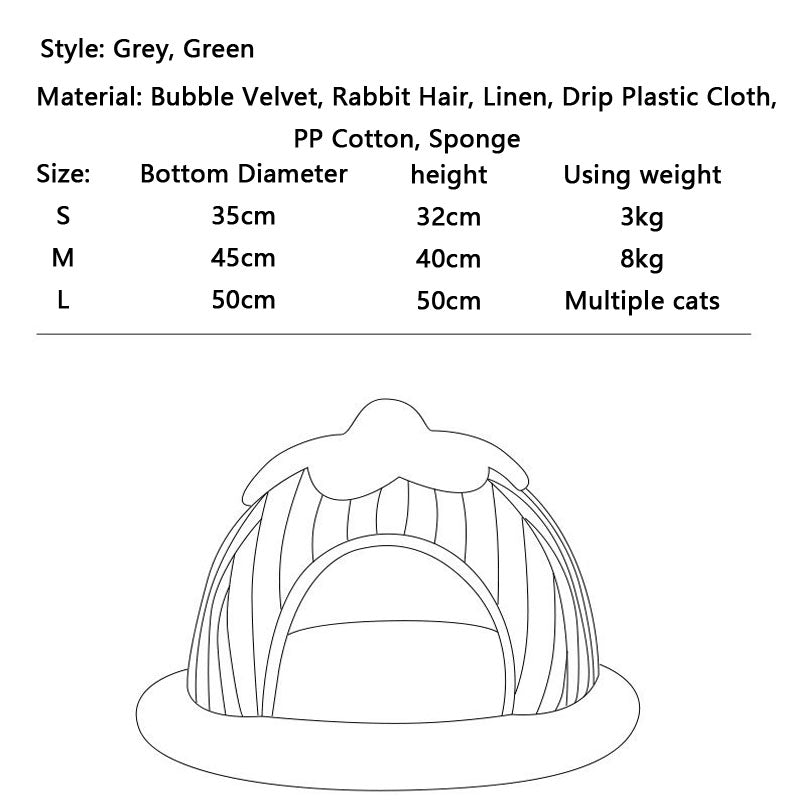 Arctic Snowhouse Enclosed Pumpkin Style Cat Bed For Pet canrusupet