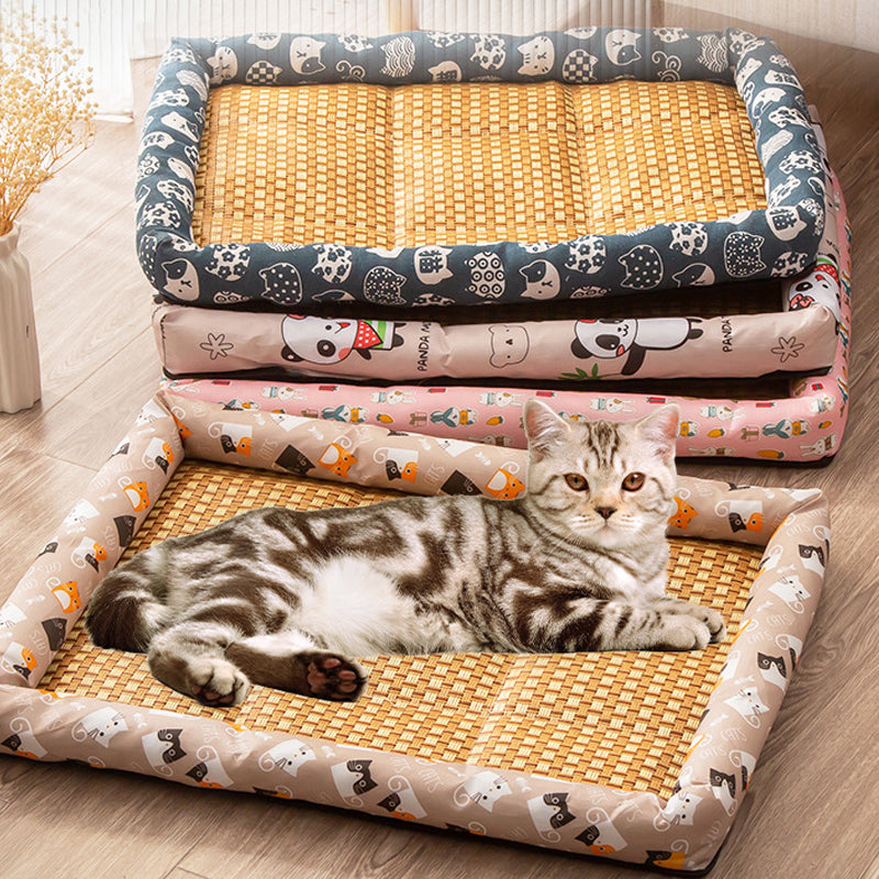 Pet Ice Mat Cat Kennel Rattan Mat - canrusupet