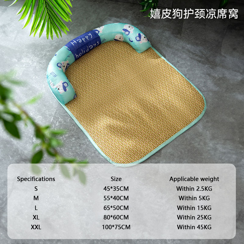 Summer Sleeping Mat Neck Guard Sofa Style Dog Kennel canrusupet