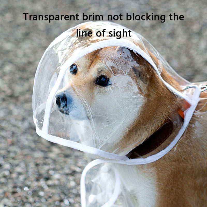 Dog Raincoat Waterproof Clear Cape - Small/Medium Dogs canrusupet