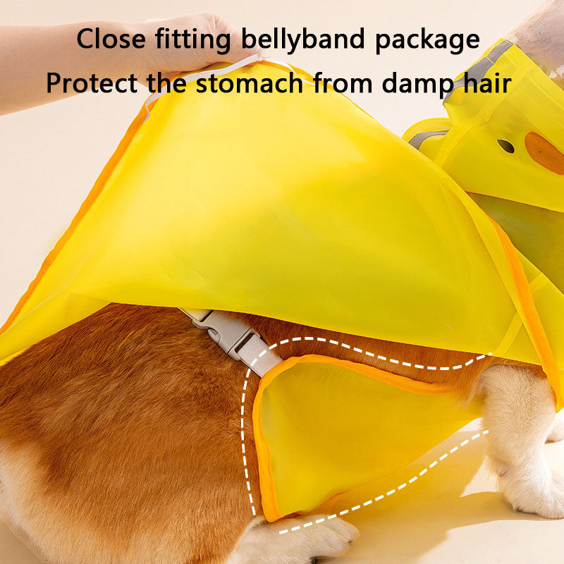 Dog Raincoat Waterproof 4-Leg Full Coverage For Corgi canrusupet