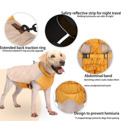 Reflective Dog Padded Jacket - canrusupet