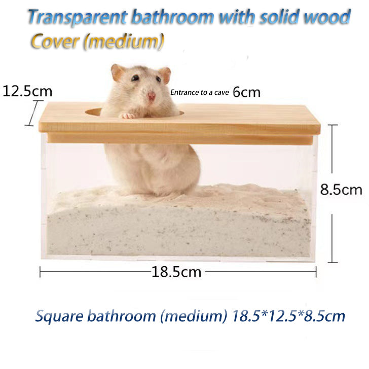 Hamster Clear Bath Room - canrusupet