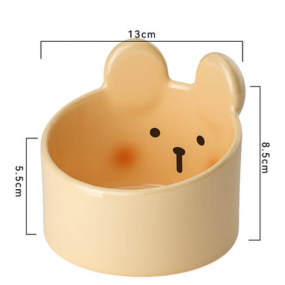 Large Caliber Cute Animal Shapes Ceramics Dog Bowl canrusupet