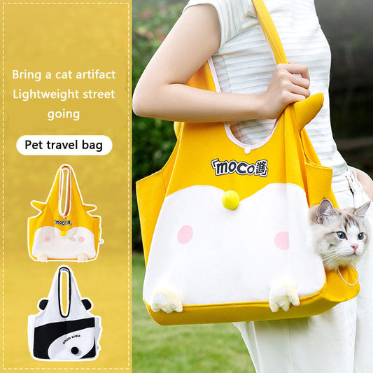 Pet Carrier Bag For Dogs - Breathable Crossbody Mesh Window canrusupet