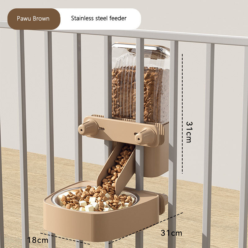 Adjustable Dog/Cat Water Fountain Bowl - Hanging Feeder canrusupet