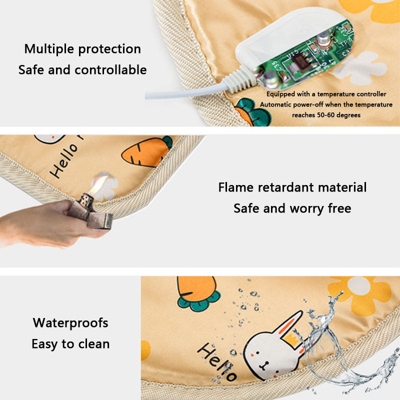 Dog Kennel Heated Pad Waterproof Heating Mat For Dogs & Cats canrusupet