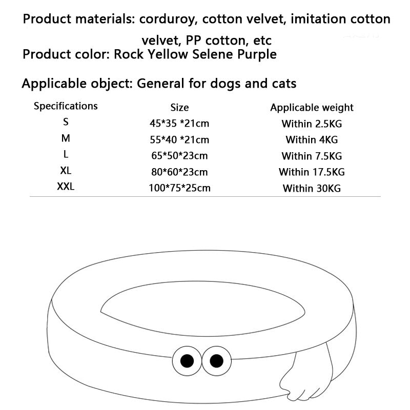 Big Eyed Cute Pattern Dog Kennel For Small And Medium Dogs canrusupet
