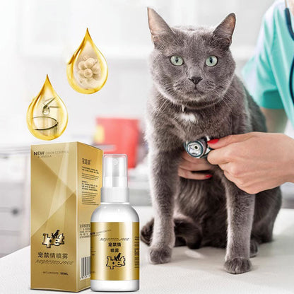Cat Pheromone Spray To Stop Heat Cycle & Meowing - Non-Drug canrusupet
