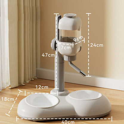 Adjustable Drinking Fountain Cat Bowls For Integrated canrusupet