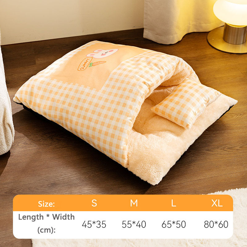 Thickened Keep Warm Sleeping Bag Style Dog Kennel For Pet canrusupet