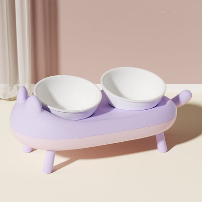 Elevated Ceramic Dog Bowl -  Anti-Tip & Neck Support Design canrusupet