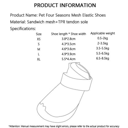 Non-Slip Dog Boots - All-Season Mesh For Small Breeds canrusupet