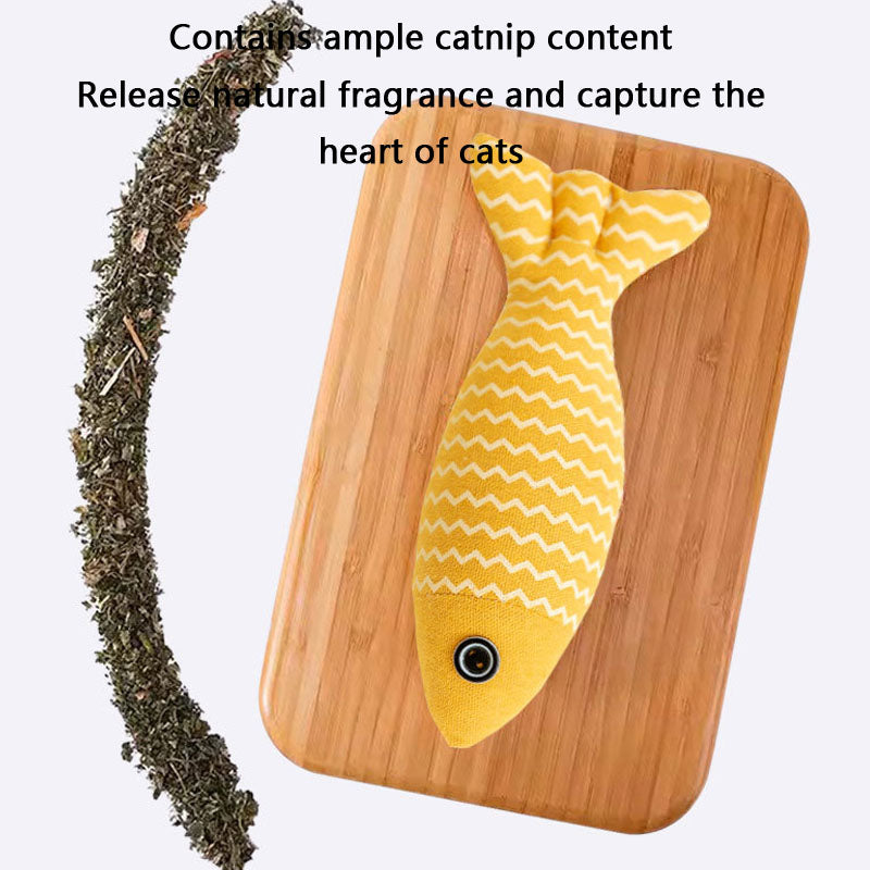 Catnip Fish Cat Toys For Kittens - Chew, Teaser & Self-Play canrusupet