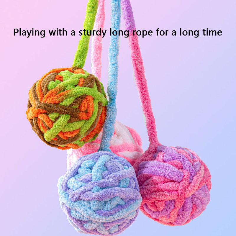 Cat Toys Plush Balls - Durable Chew, Kitten Boredom Relief canrusupet