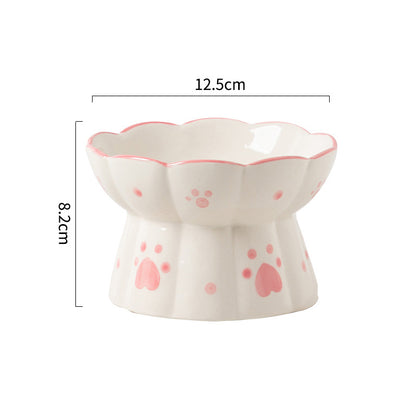 Ceramic Cat Bowl Pet Food Bowl Pet Feeding Bowl Suitable For Cats and Small Dogs - canrusupet