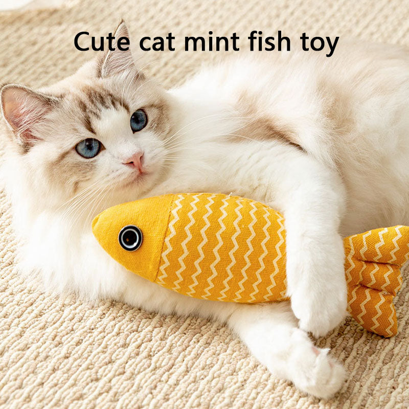 Catnip Fish Cat Toys For Kittens - Chew, Teaser & Self-Play canrusupet