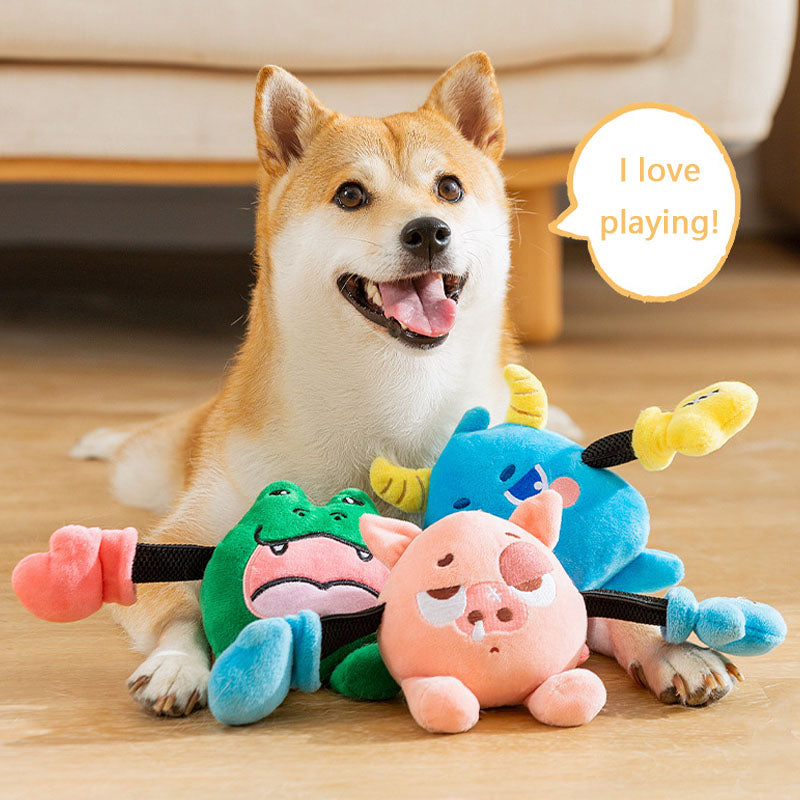 Chew-Proof Squeaky Pig Dog Toys For Small Dogs - Tug Play canrusupet