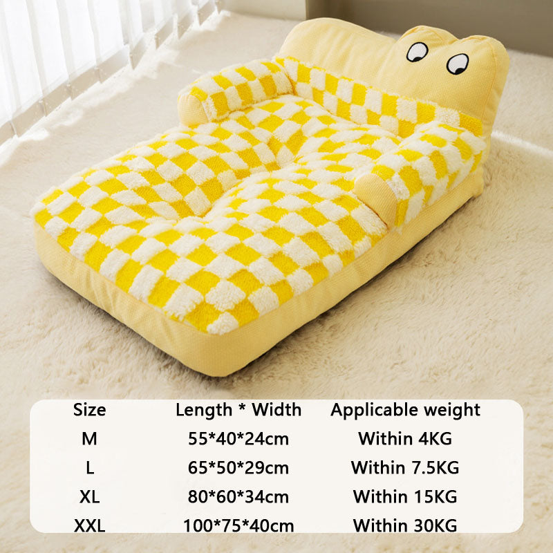 Big Eye Pattern Cool Feeling Sofa Style Dog Kennel For Pet canrusupet