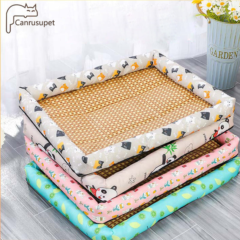 Pet Ice Mat Cat Kennel Rattan Mat - canrusupet