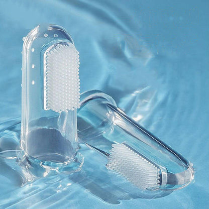 Silicone Rubber Finger Cuff Style Dog Toothbrush canrusupet