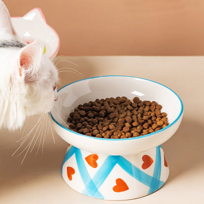 Ceramic Cat Bowl Pet Food Bowl Pet Feeding Bowl Suitable For Cats and Small Dogs - canrusupet