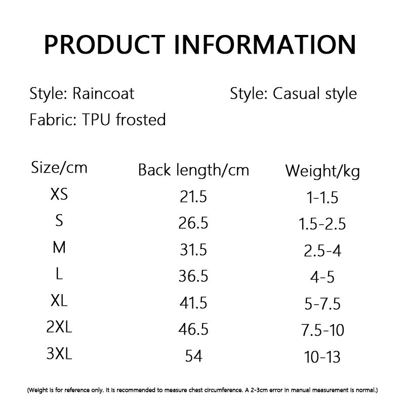 Dog Raincoat 4-Leg Waterproof Reflective For Small Dogs canrusupet