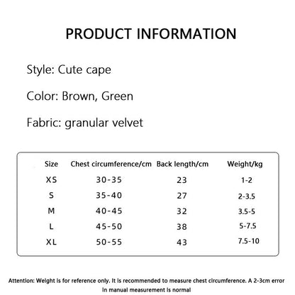 Christmas Dog Clothes: Winter Reindeer Cape Coats For Dogs canrusupet