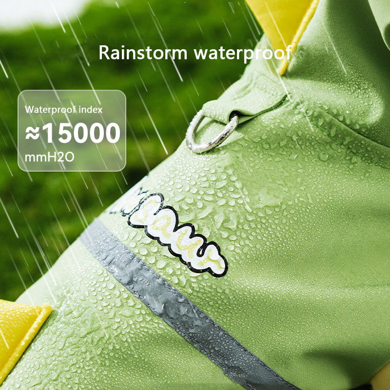 4-Leg Dog Raincoat Tail Protector - Dino Style Waterproof canrusupet