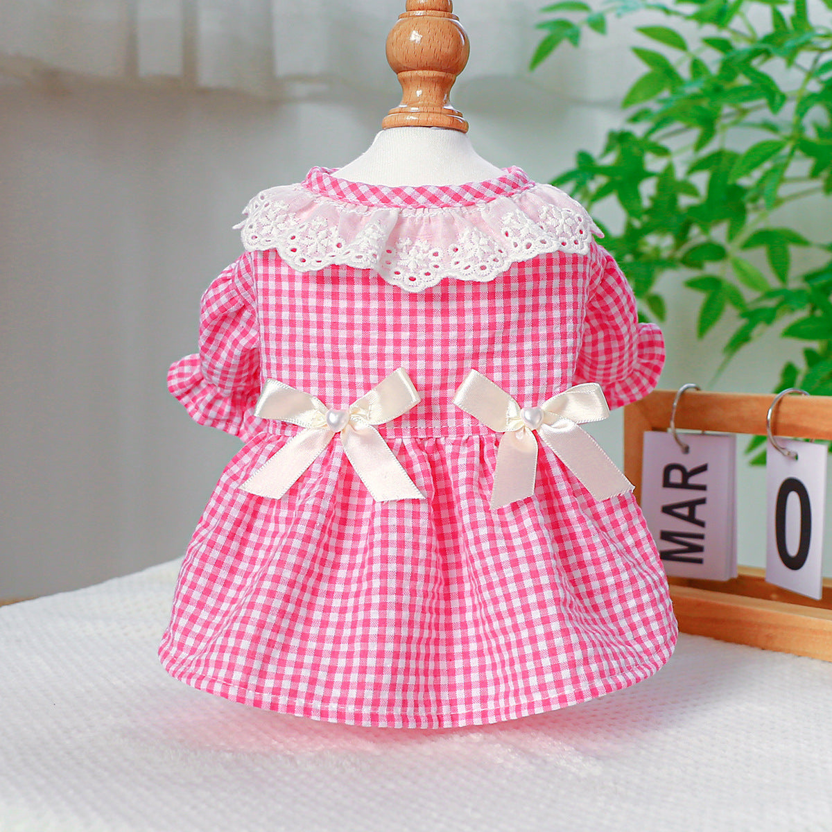 Dog Or Cat Clothes Checked Pearl Skirt - canrusupet