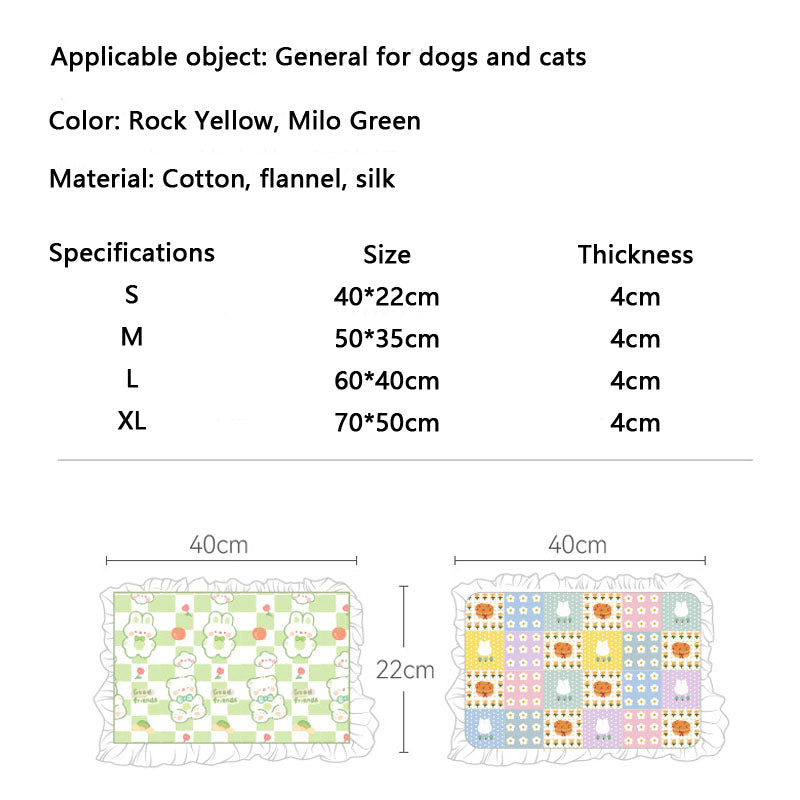 AB Side Dual-use Style Small Floral Pattern Dog Kennel canrusupet