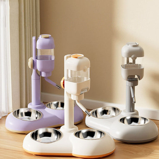 Adjustable Drinking Fountain Cat Bowls For Integrated canrusupet