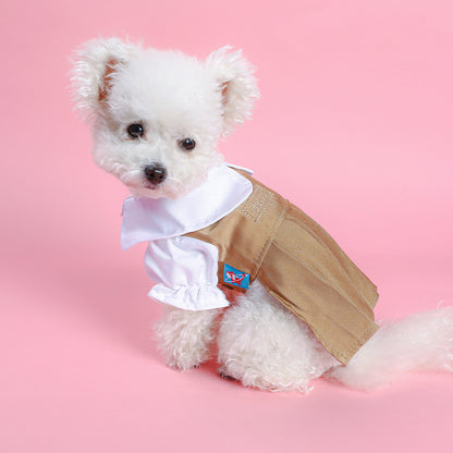 Dog Or Cat Clothes  Khaki dress - canrusupet