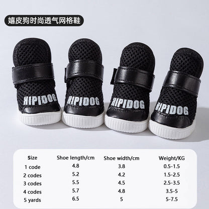 Cow Tendon Sole Mesh Breathable Dog Shoes For Small Dogs canrusupet