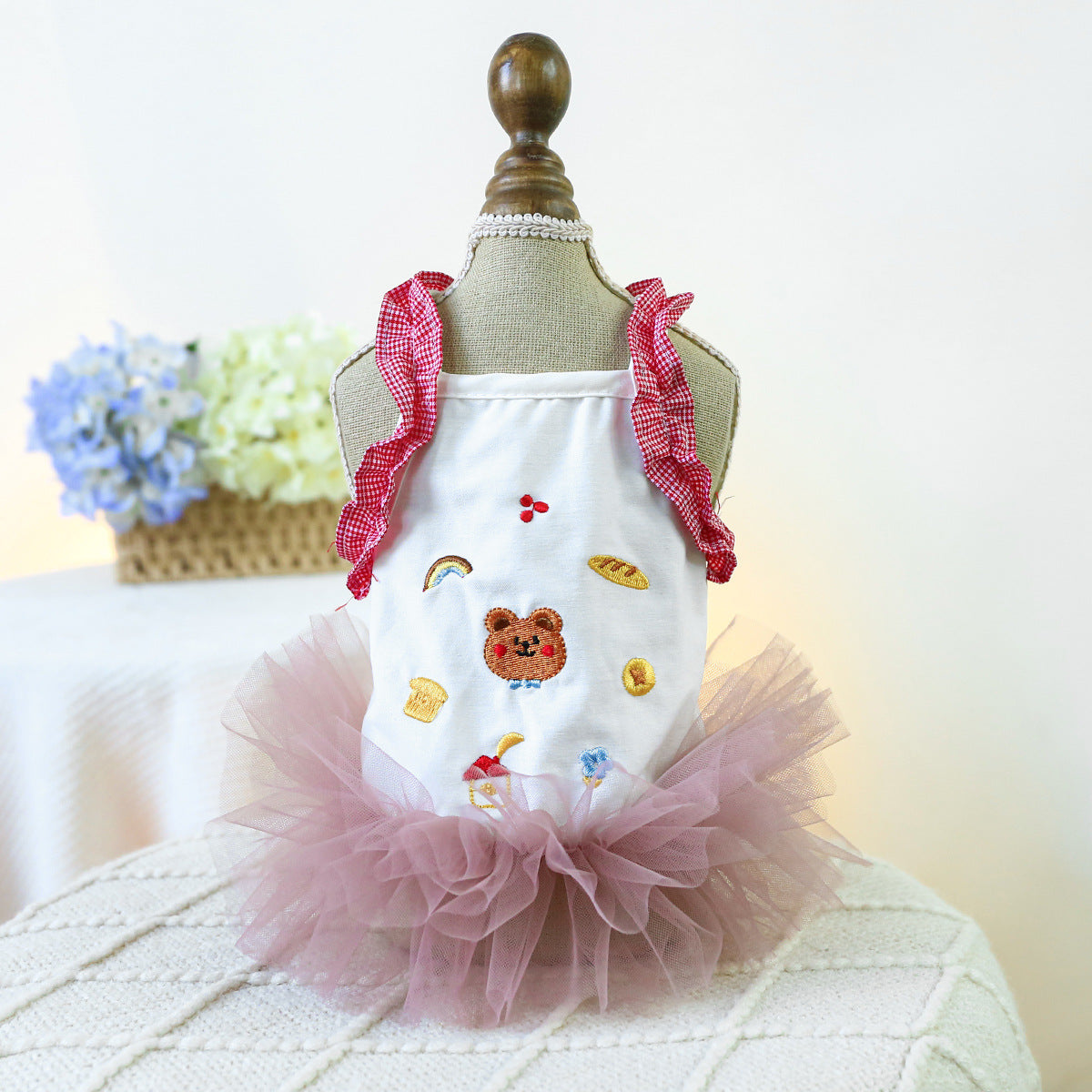 Dog or Cat Clothes Rainbow tulle dress - canrusupet