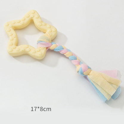 Durable Small Dog Chew Toys - Rubber Teething Bone Dog Toys canrusupet