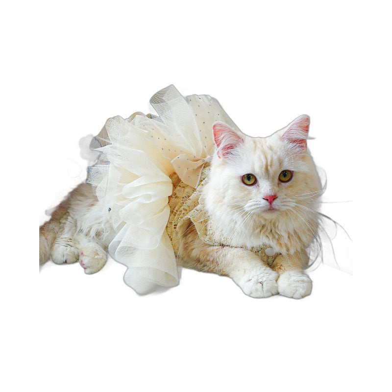 Dog Or Cat Clothes Lace Tulle Skirt - canrusupet